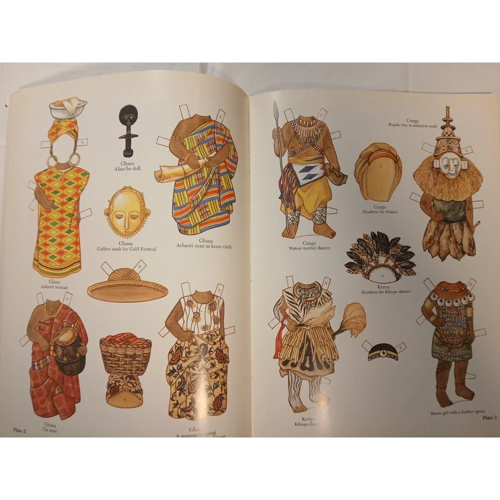 African Girl and Boy Paper Dolls by Yuko Green‎ (1997, Trade Paperback)